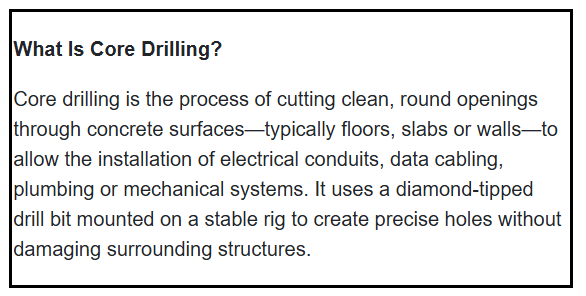 Core Drilling Definition